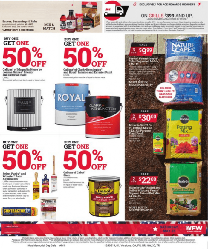 Ace Hardware Memorial Day Ad May 14 May 27, 2024