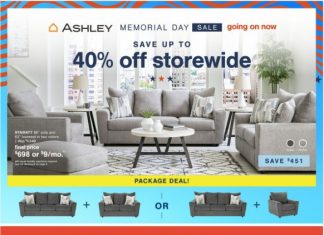 Ashley Furniture HomeStore Memorial Day Sale May 21 – May 27, 2024