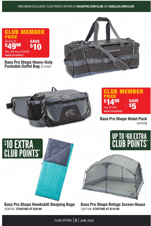 Bass Pro Shops June Club Flyer Jun 01 Jun 30, 2024