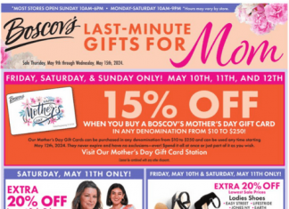 Boscov’s Mother’s Day Extended Saving Ad May 09 – May 15, 2024