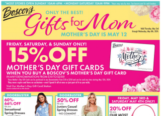 Boscov’s Weekly Ad May 02 – May 08, 2024 (Mother’s Day Promotion Included)