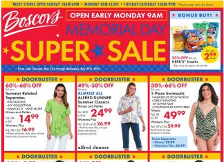 Boscov’s Weekly Ad May 23 – May 29, 2024 (Memorial Day Promotion Included)