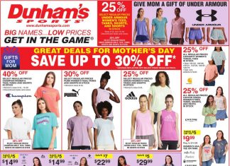 Dunham’s Sports Weekly Ad May 04 – May 09, 2024 (Mother’s Day Promotion Included)