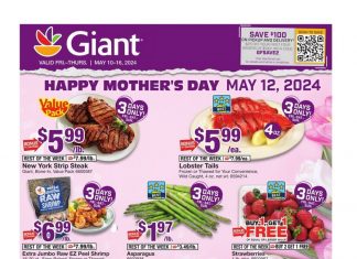 Giant Food Weekly Ad May 10 – May 16, 2024 (Mother’s Day Promotion Included)
