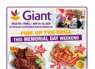 Giant Food Weekly Ad May 24 – May 30, 2024 (Memorial Day Promotion Included)