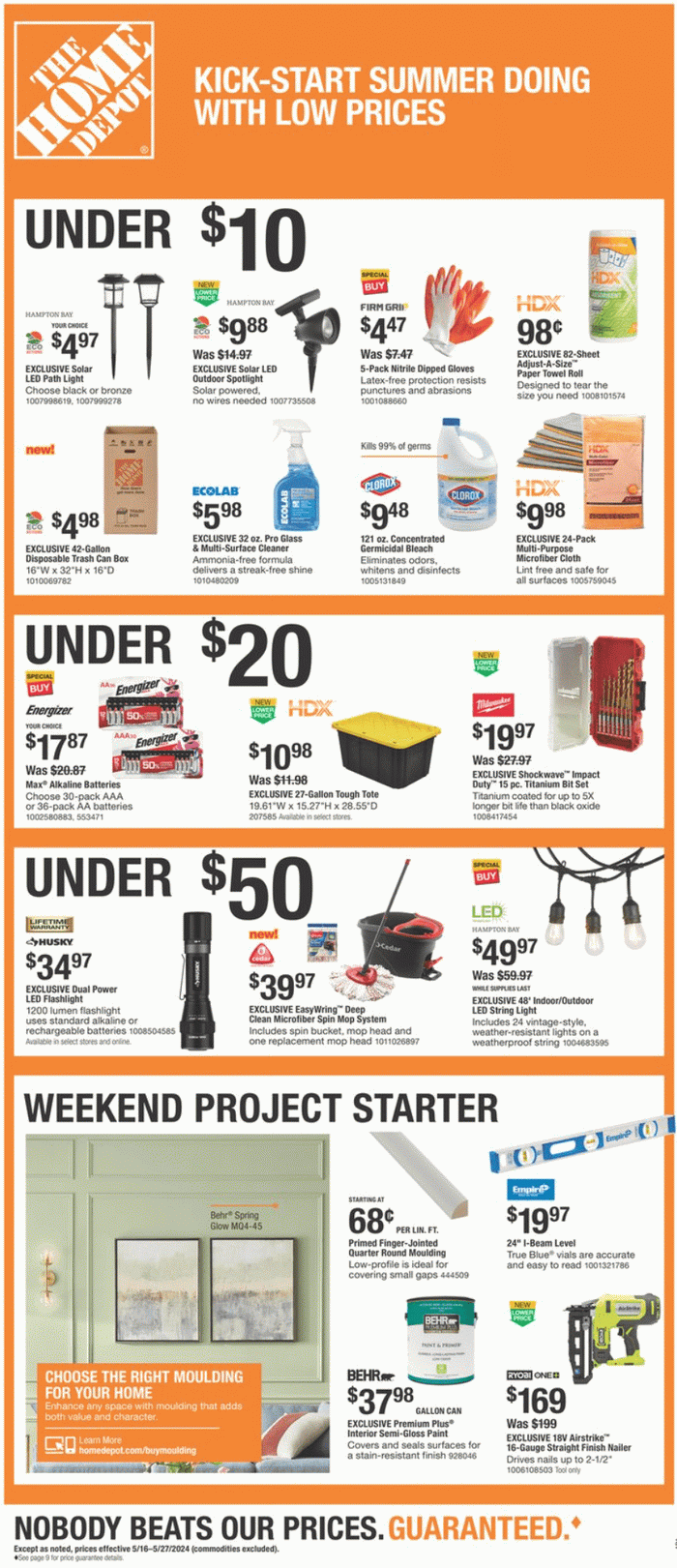 Home Depot Memorial Day Ad May 16 May 27, 2024