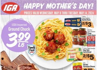 IGA Weekly Ad May 08 – May 14, 2024 (Mother’s Day Promotion Included)