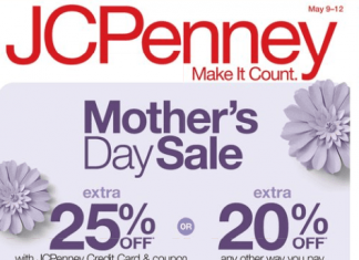 JCPenney Mother’s Day Sale May 09 – May 12, 2024