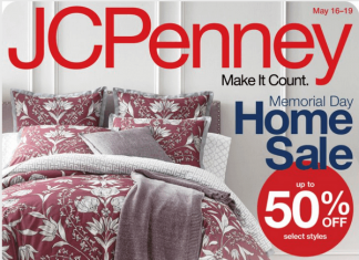 JCPenney Memorial Day Home Sale May 16 – May 19, 2024