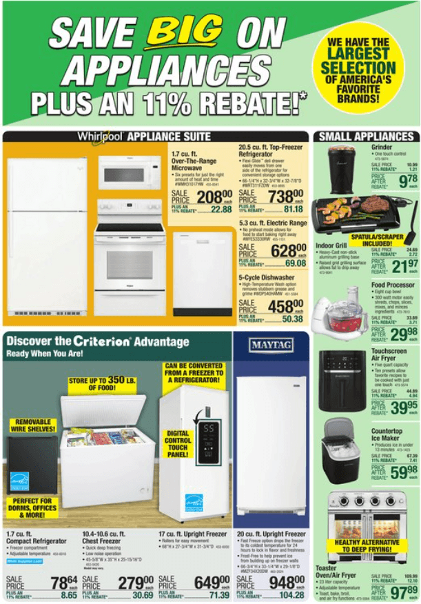 Menards Appliance Event Ad May 22 Jun 02, 2024