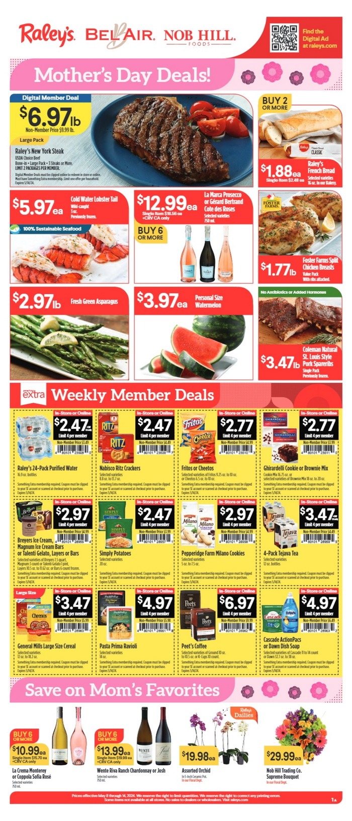 Raley's Weekly Ad May 08 – May 14, 2024 (Mother's Day Promotion Included)