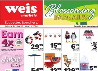 Weis Markets Monthly Ad May 02 – May 29, 2024 (Mother’s Day Promotion Included)