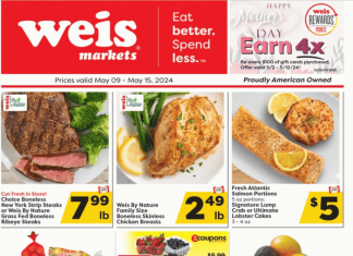 Weis Markets Weekly Ad May 09 – May 15, 2024 (Mother’s Day Promotion Included)