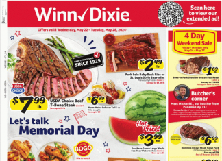 Winn-Dixie Weekly Ad May 22 – May 28, 2024 (Memorial Day Promotion Included)