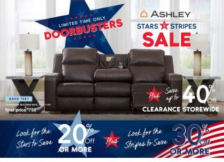 Ashley Furniture HomeStore Stars & Strips Sale June 28 – July 08, 2024