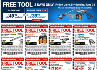 Harbor Freight Three Day Free Tool Ad Jun 21 – Jun 23, 2024