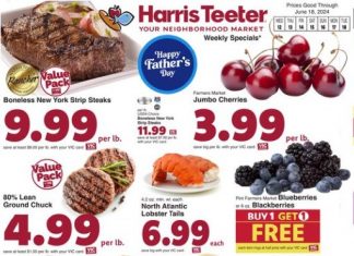 Harris Teeter Weekly Ad Jun 12 – Jun 18, 2024 (Father’s Day Promotion Included)