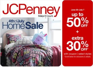 JCPenney 4th Of July Home Sale June 20 – July 07, 2024