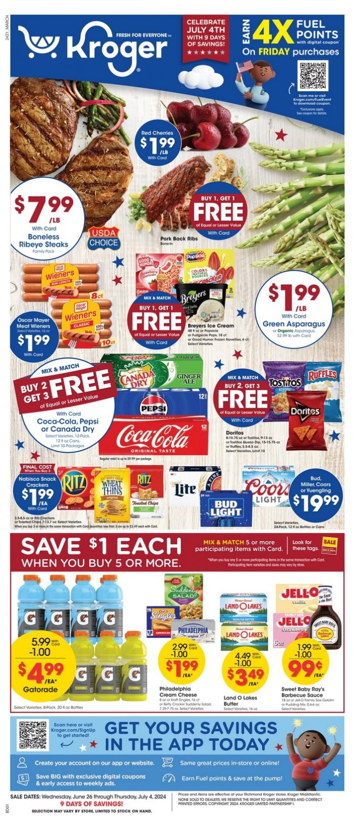 Kroger Weekly Ad June 26 July 04, 2024 (4th Of July Promotion Included)
