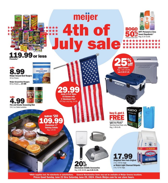 Meijer 4th Of July Ad Jun 23 Jun 29, 2024
