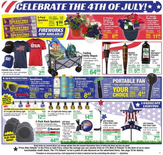 what are menards hours on the 4th of july