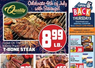 Quality Foods Weekly Ad Jun 26 – Jul 02, 2024(4th Of July Promotion Included)