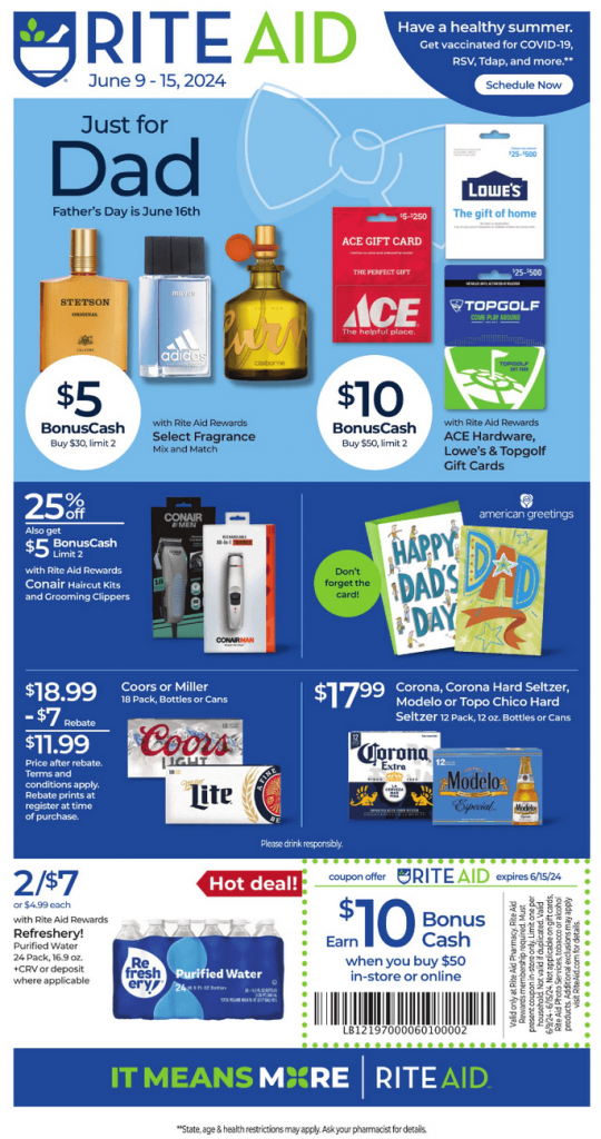 Rite Aid Weekly Ad Jun 09 Jun 15, 2024 (Father's Day Promotion Included)