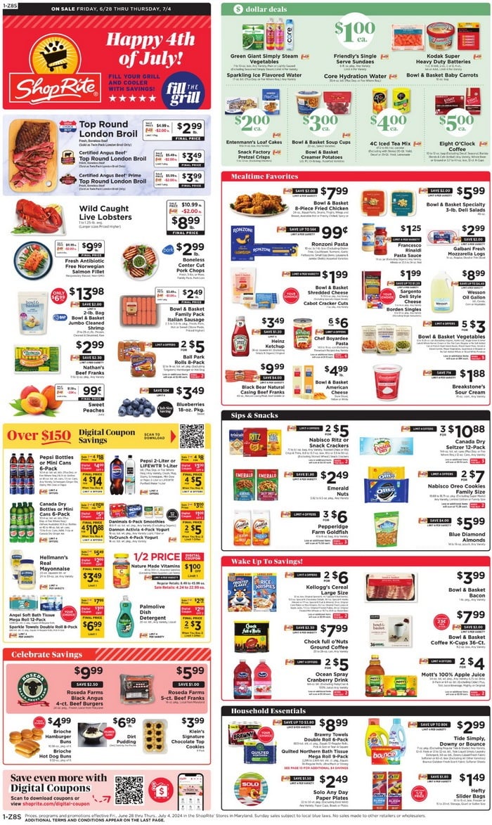 is shoprite open on july 4