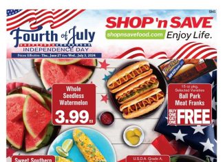 SHOP ‘n SAVE Weekly Ad Jun 27 – Jul 03, 2024 (4th of July Promotion Included)