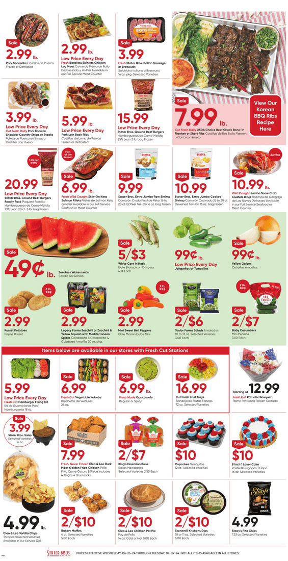 Stater Bros Weekly Ad Jun 26 Jul 09, 2024 (4th of July Promotion