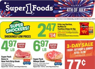 Super 1 Foods Weekly Ad Jun 26 – Jul 02, 2024 (4th of July Promotion Included)