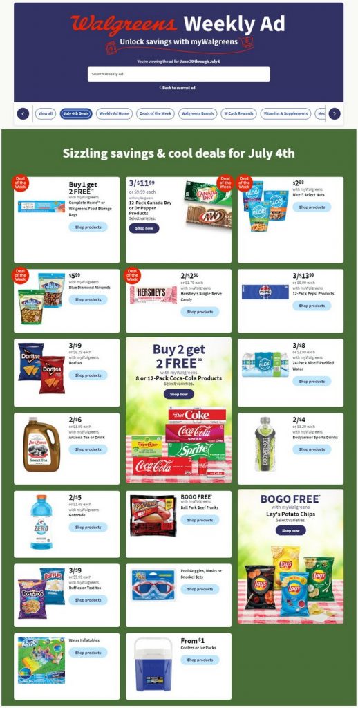 walgreens hours on 4th of july