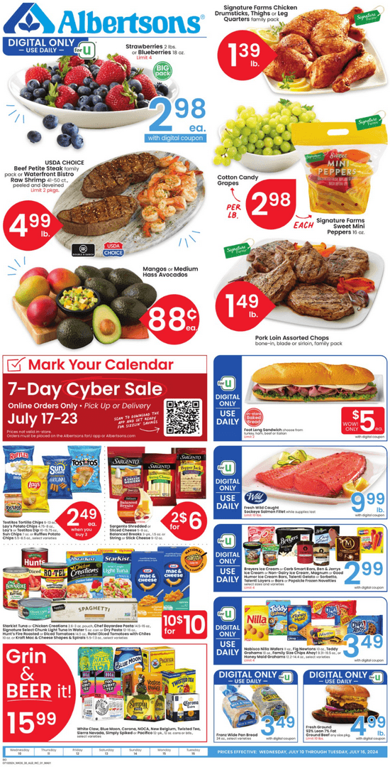 Albertsons Weekly Ad Jul 10 Jul 16, 2024