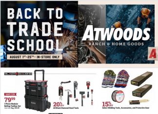 Atwoods Back to Trade School Sale Aug 01 – Aug 25, 2024