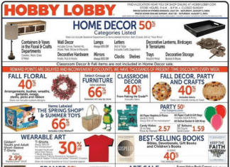 Hobby Lobby Weekly Ad Jul 28 – Aug 03, 2024