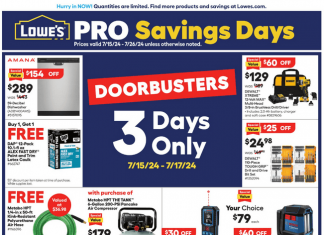 Lowe’s Pro Weekly Ad July 15 – July 26, 2024