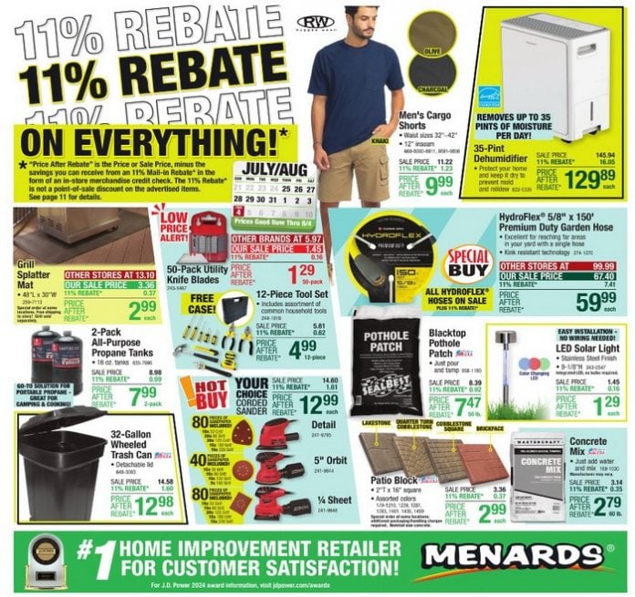 Menards Weekly Ad Jul 25 Aug 04 2024 (Back to School Promotion Included)