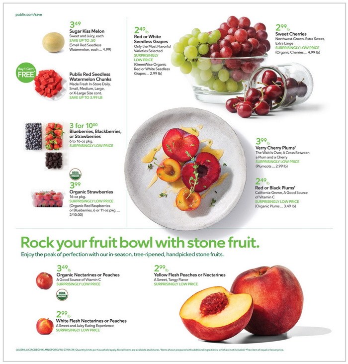 does publix open on july 4th
