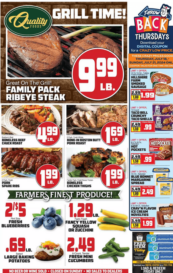Quality Foods Weekly Ad Jul 17 Jul 23, 2024