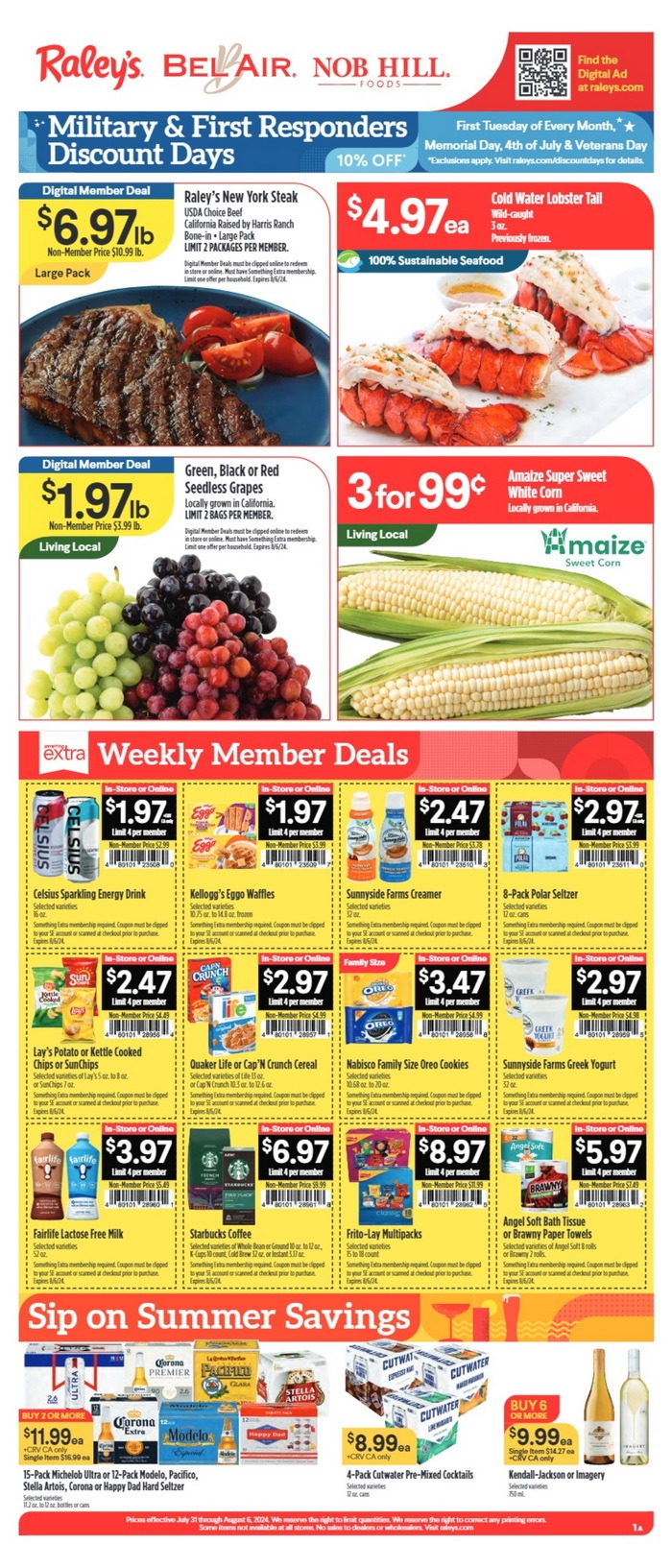 Raley's Weekly Ad July 31 – Aug 06, 2024
