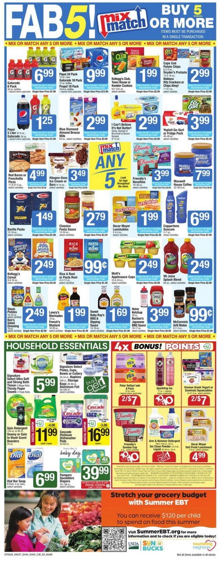 shaws hours fourth of july