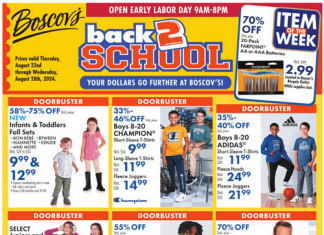Boscov’s Weekly Ad Aug 22 – Aug 28, 2024(Back to School Promotion Included)