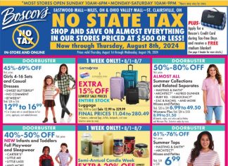Boscov’s Weekly Ad Aug 01 – Aug 07, 2024 (Back to School Promotion Included)