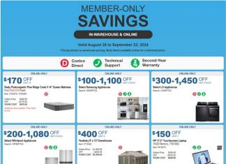 Costco Member-Only Savings Aug 28 – Sep 22, 2024