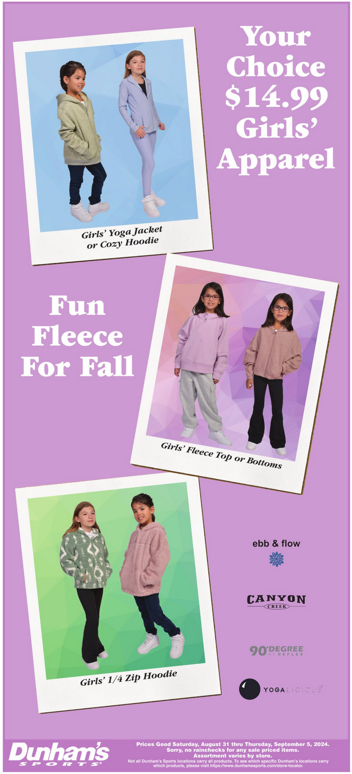 Dunham's Sports Weekly Ad Aug 31 Sep 05, 2024