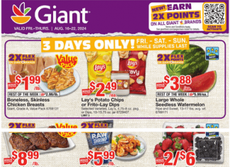 Giant Food Weekly Ad Aug 16 – Aug 22, 2024