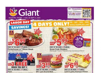 Giant Food Weekly Ad Aug 30 – Sep 05, 2024 (Labor Day Promotion Included)