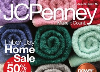 JCPenney Labor Day Home Sale Aug 22 – Sep 15, 2024