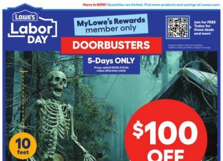 Lowe’s Labor Day Ad Aug 29 – Sep 02, 2024