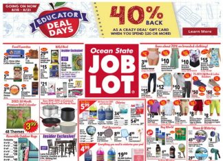 Ocean State Job Lot Weekly Ad Aug 15 – Aug 21, 2024 (Back to School Promotion Included)